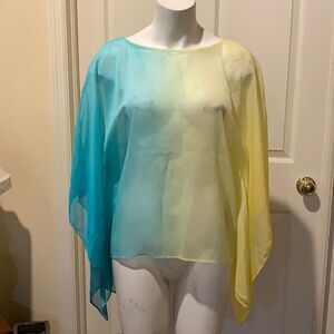 Danny & Nicole sheer cape/cover up. Size 10